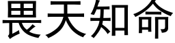 畏天知命 (黑体矢量字库)