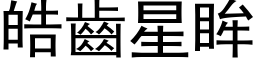 皓齿星眸 (黑体矢量字库)