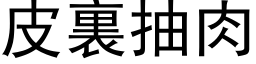 皮裏抽肉 (黑体矢量字库)