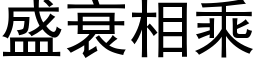 盛衰相乘 (黑体矢量字库)