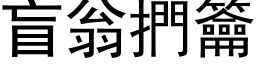 盲翁捫籥 (黑体矢量字库)