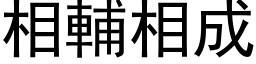 相辅相成 (黑体矢量字库)