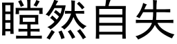 瞠然自失 (黑体矢量字库)