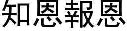 知恩報恩 (黑体矢量字库)