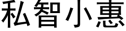 私智小惠 (黑体矢量字库)