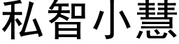 私智小慧 (黑体矢量字库)