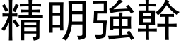 精明强干 (黑体矢量字库)