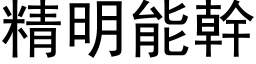 精明能幹 (黑体矢量字库)