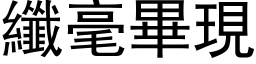 纤毫毕现 (黑体矢量字库)