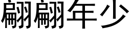 翩翩年少 (黑体矢量字库)