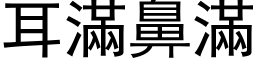 耳滿鼻滿 (黑体矢量字库)