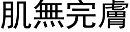 肌无完肤 (黑体矢量字库)