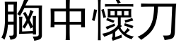 胸中懷刀 (黑体矢量字库)