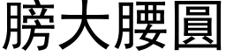 膀大腰圆 (黑体矢量字库)