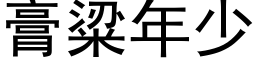 膏粱年少 (黑体矢量字库)