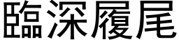 临深履尾 (黑体矢量字库)