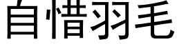 自惜羽毛 (黑体矢量字库)