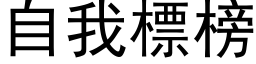 自我標榜 (黑体矢量字库)