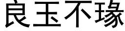 良玉不瑑 (黑体矢量字库)