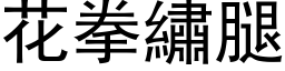 花拳绣腿 (黑体矢量字库)