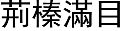 荊榛滿目 (黑体矢量字库)