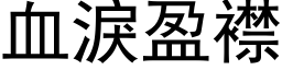 血淚盈襟 (黑体矢量字库)