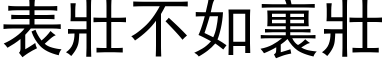 表壮不如裏壮 (黑体矢量字库)