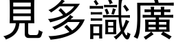 见多识广 (黑体矢量字库)