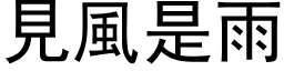 见风是雨 (黑体矢量字库)