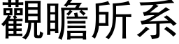 观瞻所系 (黑体矢量字库)