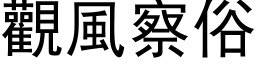 觀風察俗 (黑体矢量字库)