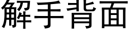 解手背面 (黑体矢量字库)