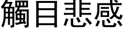 触目悲感 (黑体矢量字库)