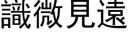 识微见远 (黑体矢量字库)