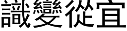 識變從宜 (黑体矢量字库)