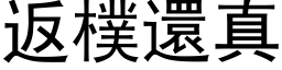 返朴还真 (黑体矢量字库)