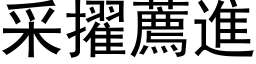 采擢薦進 (黑体矢量字库)