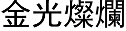 金光燦爛 (黑体矢量字库)