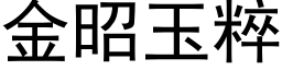 金昭玉粹 (黑体矢量字库)