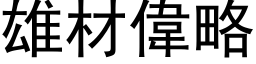 雄材偉略 (黑体矢量字库)