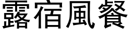 露宿風餐 (黑体矢量字库)