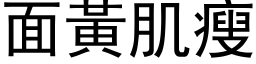 面黃肌瘦 (黑体矢量字库)