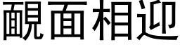 靦面相迎 (黑体矢量字库)