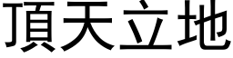 顶天立地 (黑体矢量字库)