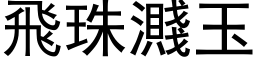 飞珠溅玉 (黑体矢量字库)