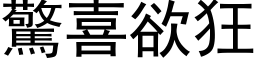 惊喜欲狂 (黑体矢量字库)