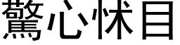 驚心怵目 (黑体矢量字库)