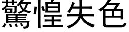 驚惶失色 (黑体矢量字库)