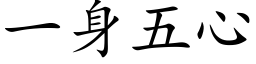 一身五心 (楷体矢量字库)