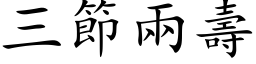 三节两寿 (楷体矢量字库)